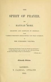 Front cover of The spirit of prayer by Hannah More