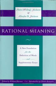 Cover of Rational meaning by Laura Riding