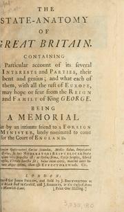 Front cover of The state-anatomy of Great Britain by John Toland