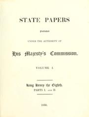 Cover of State papers by Great Britain. Record Commission.