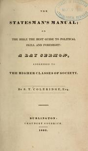 Front cover of The statesman's manual by Samuel Taylor Coleridge