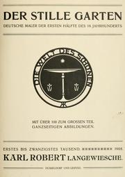Cover of Der stille Garten by Max Sauerlandt