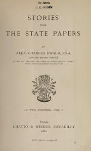Cover of Stories from the State papers by Alex Charles Ewald