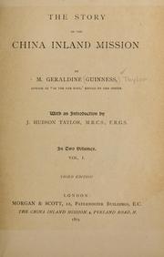 Cover of The story of the China Inland Mission by Mary Geraldine Guinness Taylor