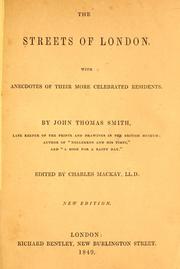 Cover of The streets of London by John Thomas Smith