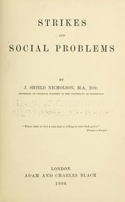 Cover of Strikes and social problems by J. Shield Nicholson