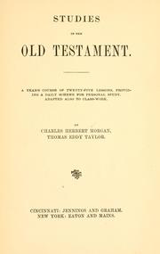 Cover of Studies in the Old Testament by Morgan, Charles Herbert