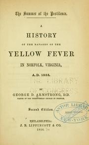 Front cover of The summer of the pestilence by George D. Armstrong
