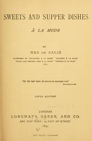 Cover of Sweets and supper dishes à la mode by Harriet Anne de Salis