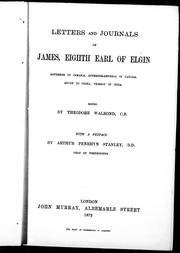 Front cover of Letters and journals of James, eighth Earl of Elgin by James Bruce Earl of Elgin