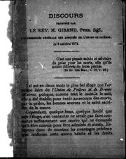 Front cover of Discours prononcé à l'assemblée générale des Associés de l'union de Prières by Antoine Giband