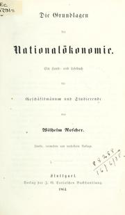 Cover of System der Volkswirthschaft by Wilhelm Roscher