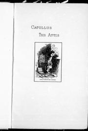 Front cover of The Attis of Caius Valerius Catullus by Grant Allen