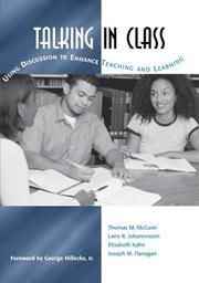 Cover of Talking in class by Thomas M. McCann
