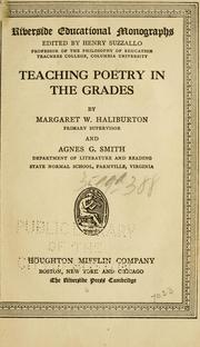 Front cover of Teaching poetry in the grades by M. W. Haliburton
