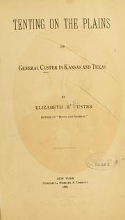 Cover of Tenting on the plains by Elizabeth Bacon Custer