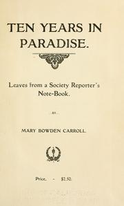 Cover of Ten years in Paradise by Mary Bowden Carroll
