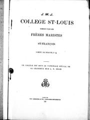 Front cover of Collège St-Louis by Frères maristes. District d'Amérique.