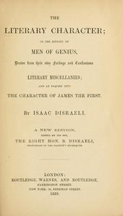 Front cover of The literary character by Isaac Disraeli