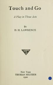 Cover of Touch and go by D. H. Lawrence
