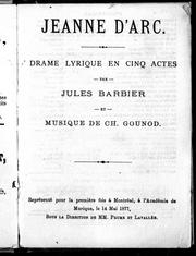 Cover of Jeanne d'Arc by Jules Barbier