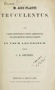Cover of Truculentus by Titus Maccius Plautus