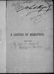 Front cover of A legend of Marathon by John H. Hagarty