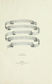 Front cover of The truth concerning Stratford-upon-Avon, and Shakspere by Edwin Reed