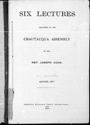 Front cover of Six lectures delivered at the Chautauqua Assembly by Joseph Cook