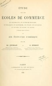 Front cover of Étude sur les écoles de commerce en Allemagne, en Autriche-Hongrie, en Belgique, en Danemark, en Italie, en Roumanie, en Russie, en Suède, en Suisse by Ed Jourdan