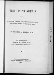 Front cover of The Trent affair by Harris, Thomas L.