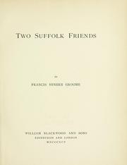 Front cover of Two Suffolk friends by Francis Hindes Groome