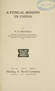 Cover of A typical mission in China by William Edward Soothill