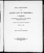 Cover of The discovery of the ancient city of Norumbega by Eben Norton Horsford