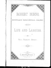 Front cover of Robert Burns, Scotia's immortal bard by Robert Grant