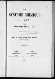 Cover of Un système chimique nouveau by Thomas Sterry Hunt