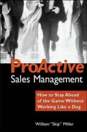 Cover of Proactive Sales Management by William Skip Miller