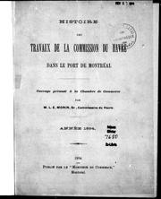 Front cover of Histoire des travaux de la Commission du havre dans le port du Montréal by L. E. Morin
