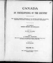 Cover of Canada, an encyclopaedia of the country by J. Castell Hopkins