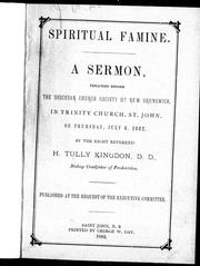 Cover of Spiritual famine by Hollingworth Tully Kingdon