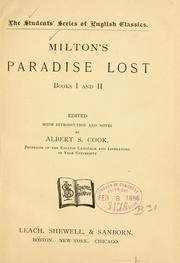 Front cover of Paradise lost.  Books I-III by John Milton