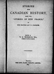 Cover of Stories from Canadian History, Based Upon "Stories of New France," by Miss Marchar and T. G. Marquis by Agnes Maule Machar