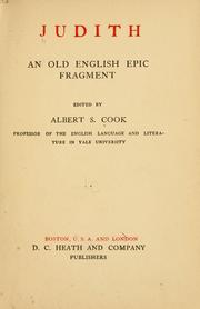 Cover of Judith by Albert S. Cook
