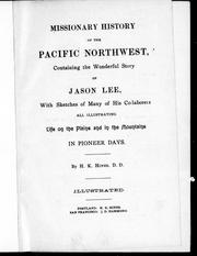Front cover of Missionary history of the Pacific Northwest by H. K. Hines