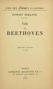 Cover of Vie de Beethoven by Romain Rolland