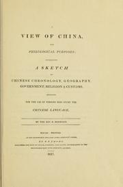 Front cover of A view of China for philological purposes by Robert Morrison