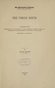 Cover of The Virgin birth by Allan Hoben