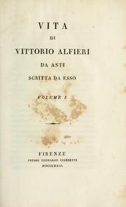 Front cover of Vita di Vittorio Alfieri da Asti by Vittorio Alfieri