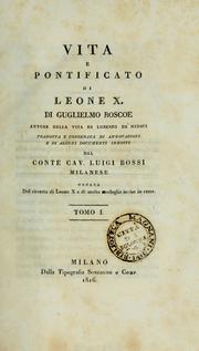 Cover of Vita e pontificato di Leone X., di Guglielmo Roscoe by William Roscoe