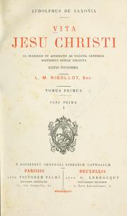 Cover of Vita Christi by Ludolf von Sachsen